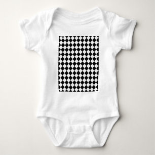Schwarz-Weiß-Diamant-Muster von Shirley Taylor Baby Strampler