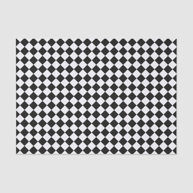 Schwarz-Weiß-Diamant-Muster von Shirley Taylor Seidenpapier (Vorderseite)