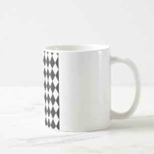 Schwarz-Weiß-Diamantmuster Kaffeetasse
