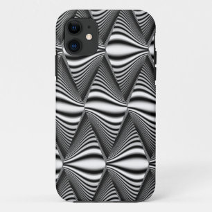 Schwarz-Weiß-Diamantschleife 3D-Illusion Case-Mate iPhone Hülle