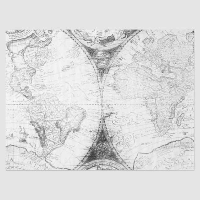 Schwarz-Weiß-Digitale Karte, Design 4 Seidenpapier (Vorderseite)