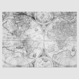 Schwarz-Weiß-Digitalkartenserie Design 5 Seidenpapier