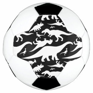 Schwarz-Weiß-Dinosaurier-Muster Fußball