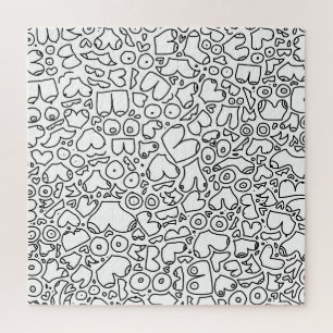 Schwarz-Weiß-Doodle