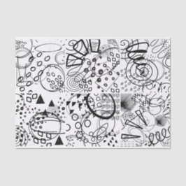 Schwarz-weiß Doodle Scribble-Muster Textur Seidenpapier
