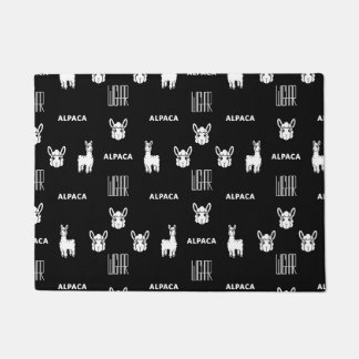 Schwarz-Weiß-Doormat Alpaca von Wighar Fußmatte