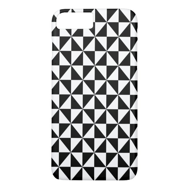 Schwarz-Weiß-Dreieck-Muster Case-Mate iPhone Hülle (Rückseite)