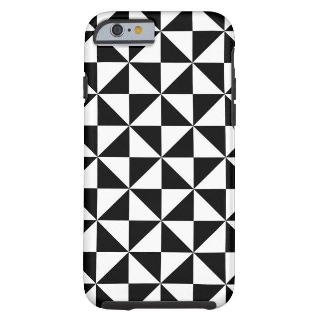 Schwarz-Weiß-Dreieck-Muster Case-Mate iPhone Hülle (Rückseite)