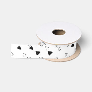 Schwarz-Weiß-Dreiecke-Satinband Satinband