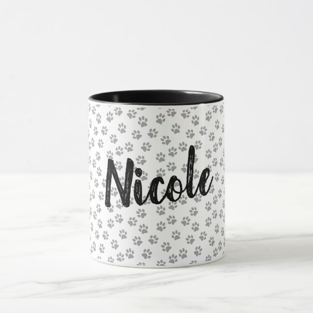 Schwarz-Weiß-Druck personalisierte Mug-Nicole Tasse (Zentrum)