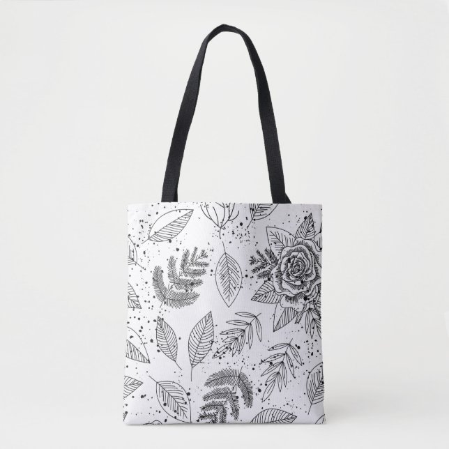 Schwarz-Weiß-Drucktasche II Tasche (Vorderseite)
