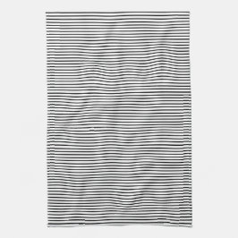 Schwarz-Weiß dünne PinStripe Handtuch