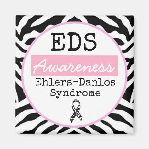 Schwarz-Weiß-Ehlers-Danlos-Syndrom EDS Magnet
