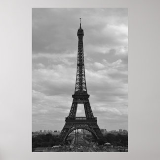 Schwarz-Weiß-Eiffel Poster