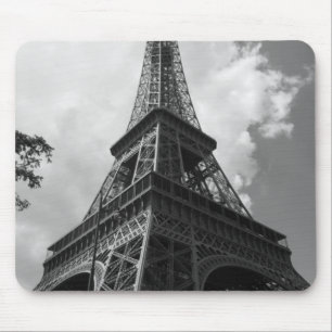 Schwarz-Weiß-Eiffelturm in Paris Mousepad