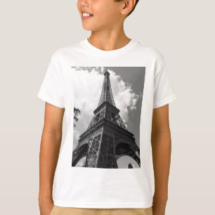 Schwarz-Weiß-Eiffelturm in Paris T-Shirt