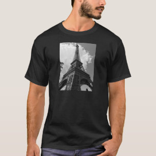 Schwarz-Weiß-Eiffelturm in Paris T-Shirt