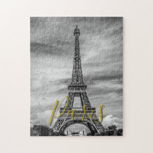 Schwarz-Weiß-Eiffelturm Paris Frankreich