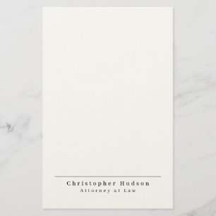Schwarz Weiß Einfach Schlicht Minimalistisch Briefpapier