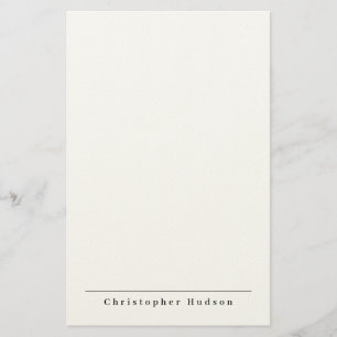 Schwarz-weiß Einfach Schlicht Minimalistisch Briefpapier