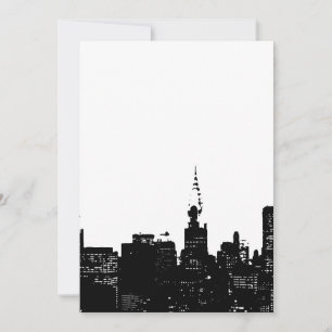Schwarz-Weiß-Einladung New York Einladung