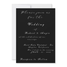 Schwarz-Weiß-Einladung zur Hochzeit