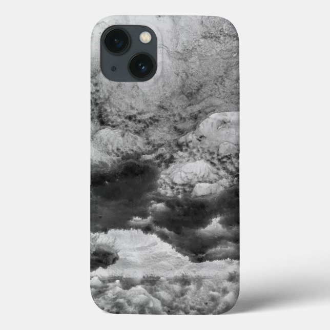 Schwarz-Weiß-Eis Abstrakt Case-Mate iPhone Hülle (Rückseite)