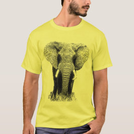Schwarz-Weiß-Elefant T-Shirt
