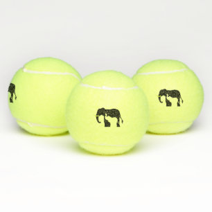 Schwarz-Weiß-Elefanten Tennisbälle