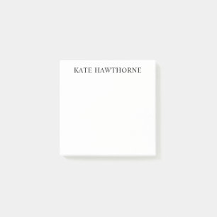 Schwarz-Weiß Elegant Minimalistisch Post-it Klebezettel