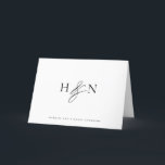 Schwarz-Weiß-Elegant-Monogramm-Hochzeit Dankeskarte<br><div class="desc">Elegante Hochzeit Monogramm Dankeschön Karte. Diese Monogramm-Hochzeitskarte bietet elegante Skriptampersand und klassische Typografie. Personalisieren Sie diese, indem Sie Ihre eigene Monografie und andere Details hinzufügen. Diese minimalistische monogramm Hochzeit danke Ihnen Karte wird auch perfekt als ein Paar Schreibwaren.</div>