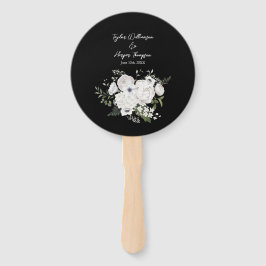 Schwarz-Weiß Elegante Blumenstrauß Modern Fächer