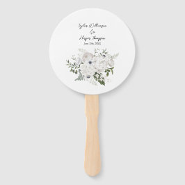 Schwarz-Weiß Elegante Blumenstrauß Modern Fächer
