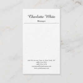 Schwarz-weiß Elegante Pinselschrift Minimalistisch Visitenkarte