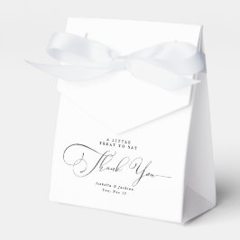 Schwarz & Weiß Eleganter Chic Minimale Hochzeit Geschenkschachtel