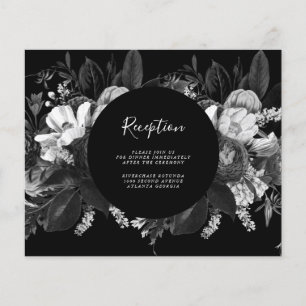 Schwarz-Weiß-Empfang-Karte Flyer