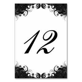 Schwarz-Weiß-Empfang-Tischnummer Tischnummer