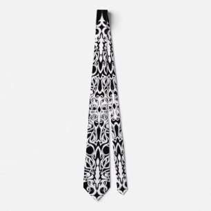 Schwarz-Weiß-Empire-Tribal-Design Krawatte