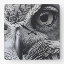 Schwarz-Weiß-Eule-Gesicht