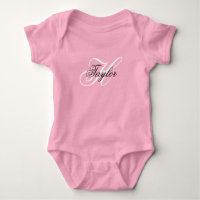 Schwarz-Weiß-Extravagant-Monogramm-Rosa