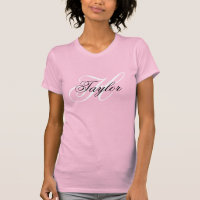 Schwarz-Weiß-Extravagant-Monogramm-Rosa