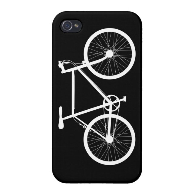 Schwarz-Weiß-Fahrrad iPhone Hülle (Hinten)