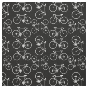 Schwarz-Weiß-Fahrradmuster Stoff