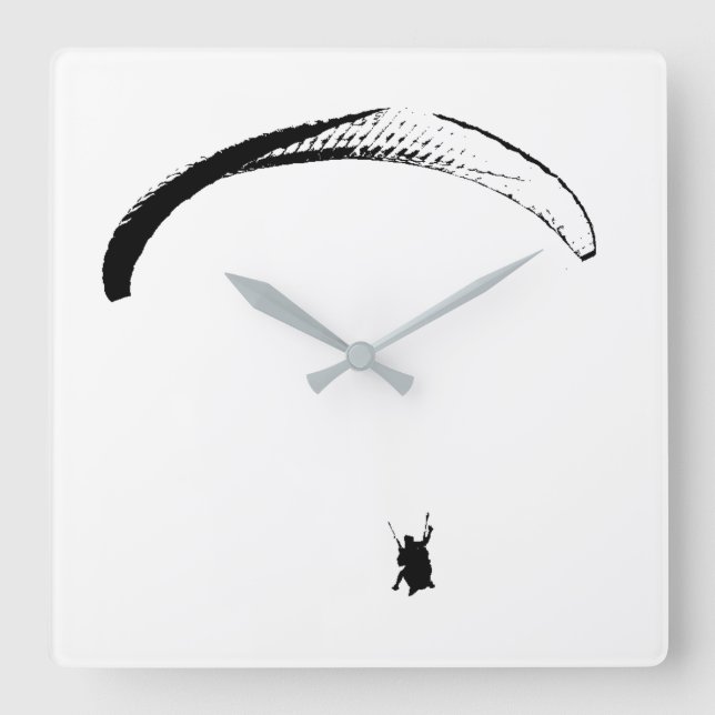 Schwarz-Weiß-Fallschirm - Uhr (Vorderseite)