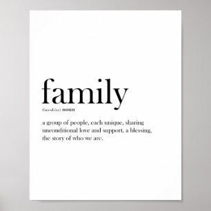 Schwarz-Weiß-Familien, Skandinavien-Typografie Poster