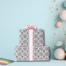 Schwarz-Weiß-Farbe Ihr eigenes Chrysanthemum Geschenkpapier