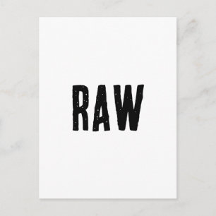 Schwarz-Weiß-Farbe RAW Postkarte