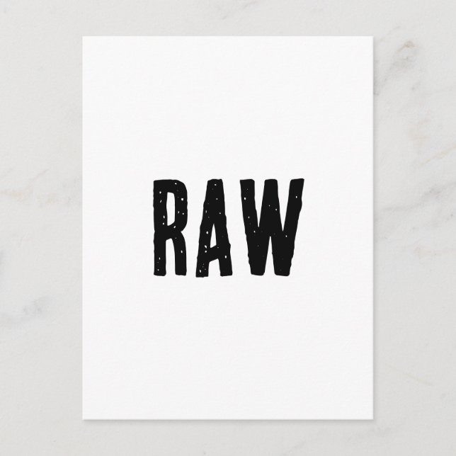 Schwarz-Weiß-Farbe RAW Postkarte (Vorderseite)