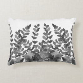 Schwarz-Weiß-Ferns Dekokissen