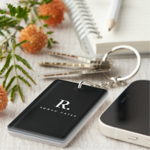 Schwarz Weiß Fette Punkt-Monogramm Moderne Minimal